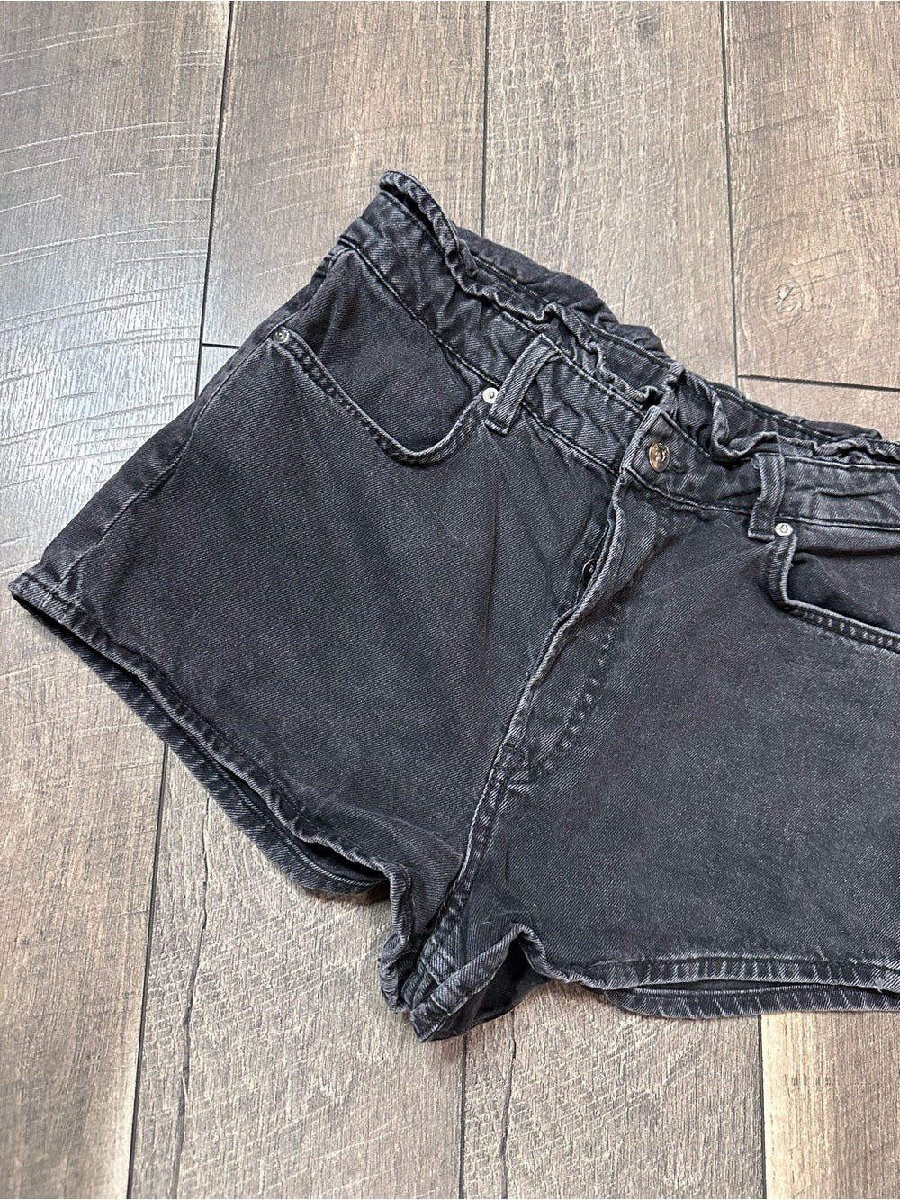 Divided Black Denim Shorts