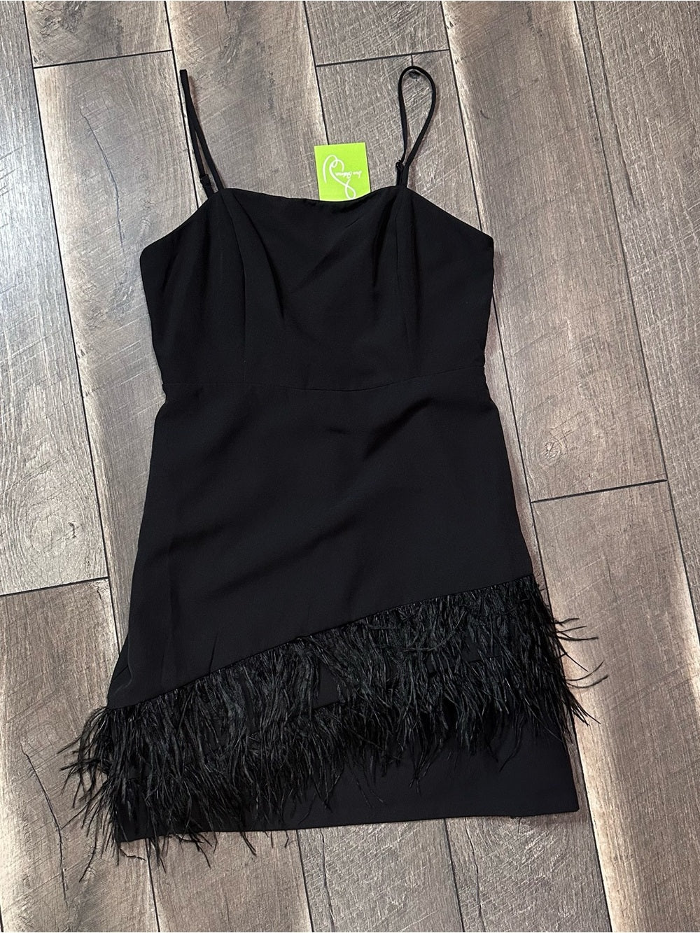 Sam Edelman Asymmetrical Feather Sheath Mini Dress