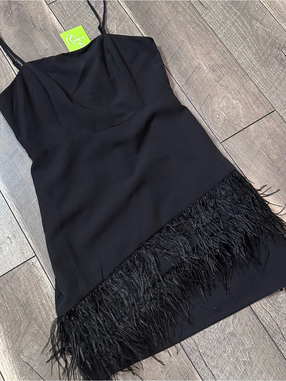 Sam Edelman Asymmetrical Feather Sheath Mini Dress