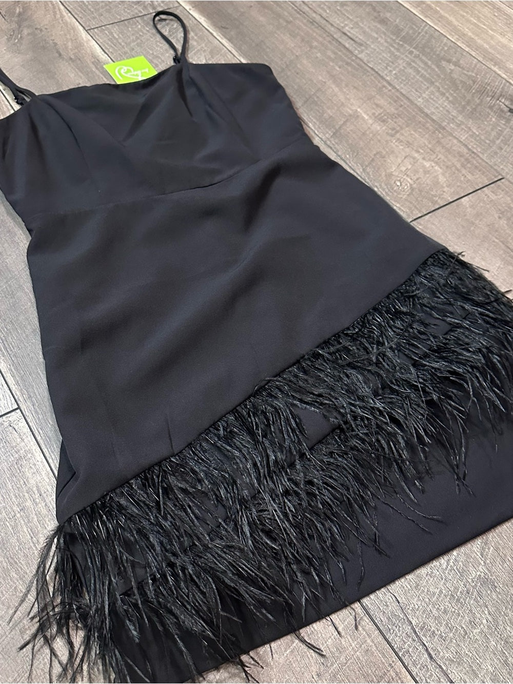 Sam Edelman Asymmetrical Feather Sheath Mini Dress