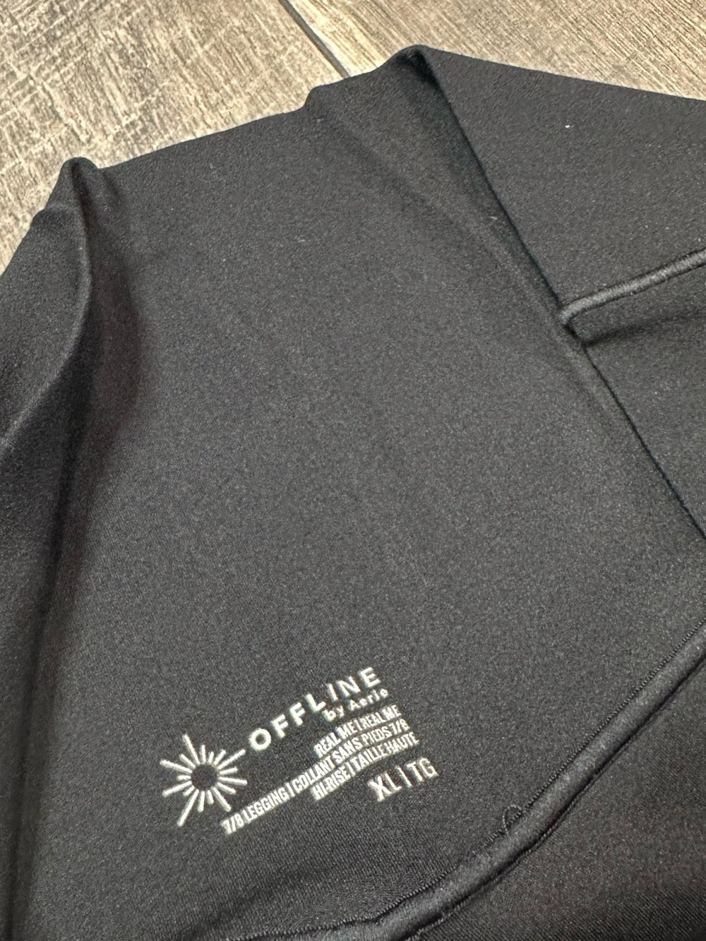 Aerie Offline Black Crossover Waist 7/8 Leggings