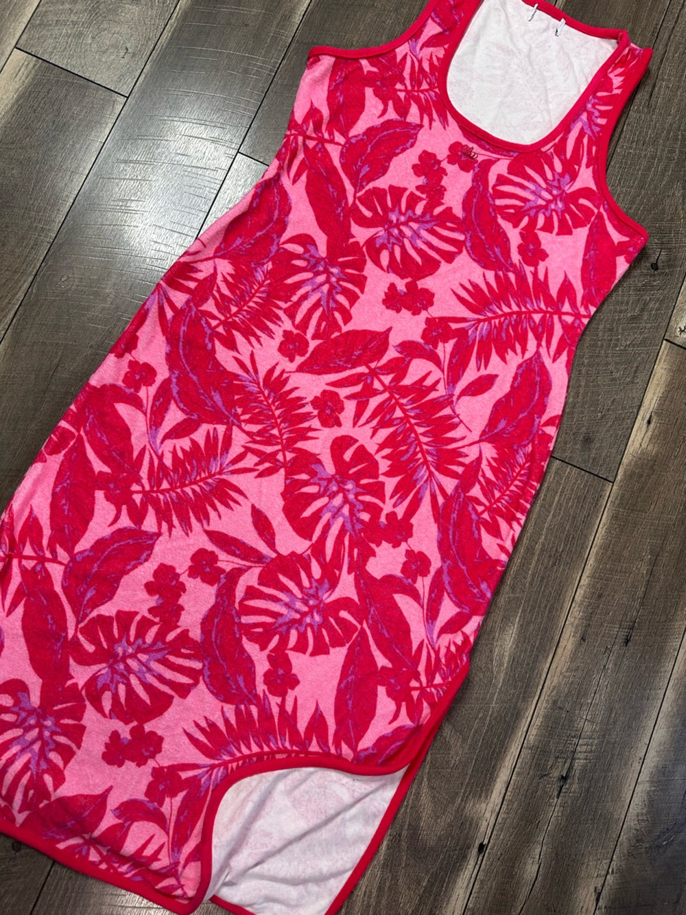 Juicy Couture Floral Terry Cloth Midi Swim Cover Up Dress