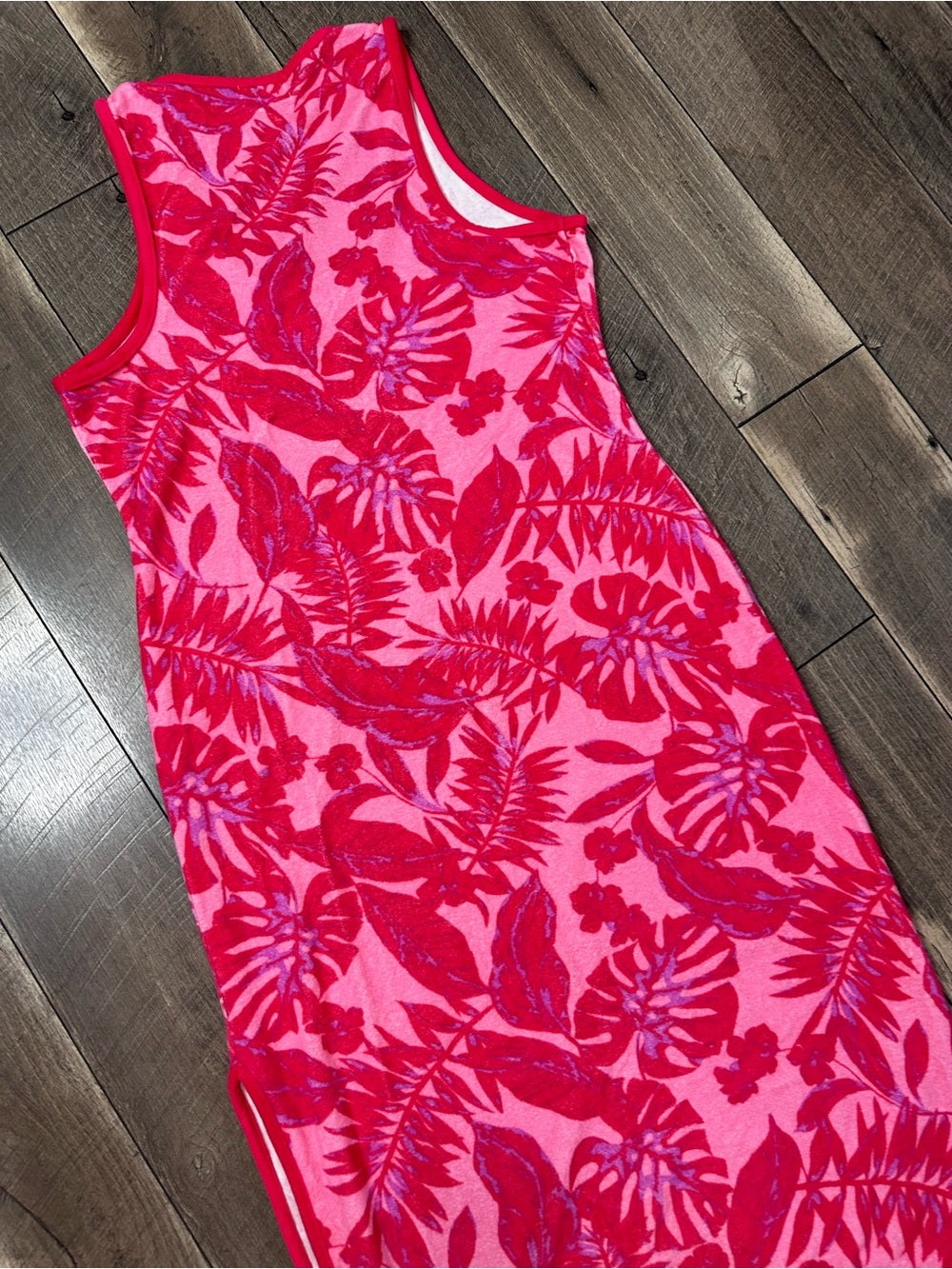 Juicy Couture Floral Terry Cloth Midi Swim Cover Up Dress