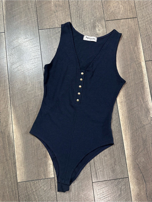 Impressions Navy Blue Bodysuit