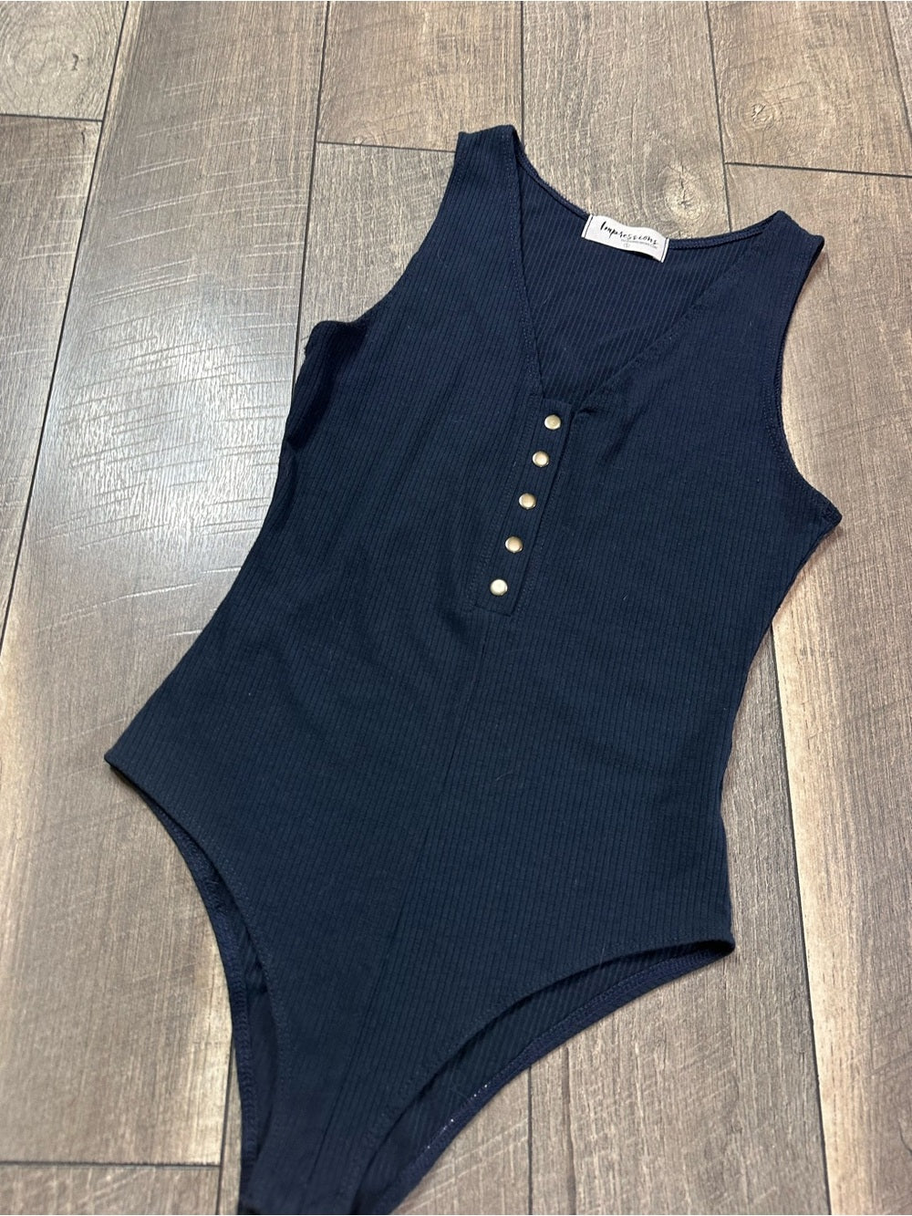 Impressions Navy Blue Bodysuit