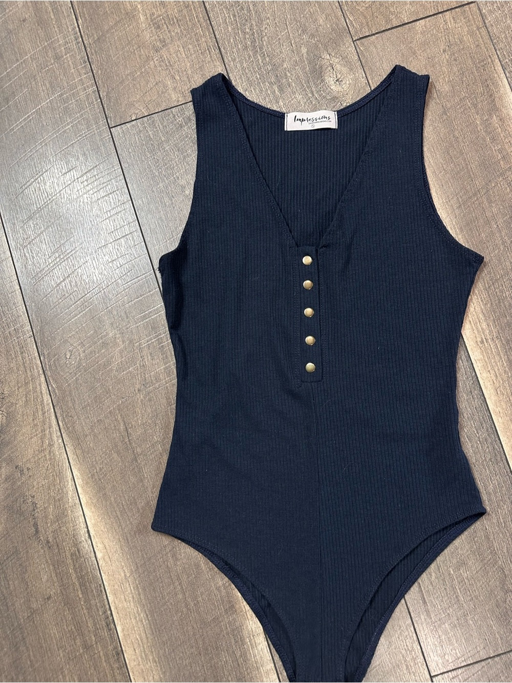Impressions Navy Blue Bodysuit