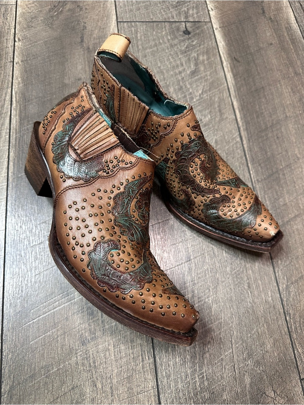 Corral Studded Western Ankle Booties