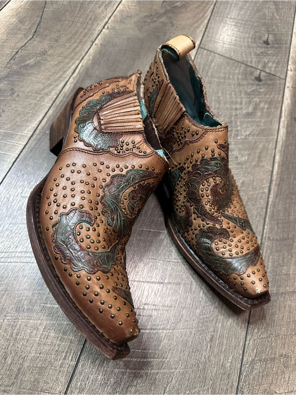 Corral Studded Western Ankle Booties