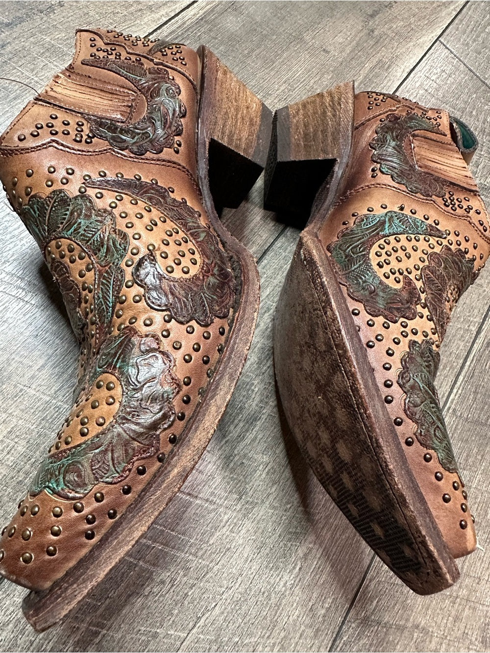 Corral Studded Western Ankle Booties