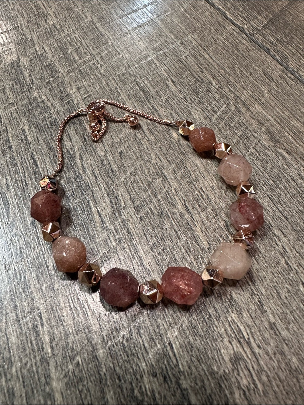 Unwritten Strawberry Quartz Adjustable Bracelet