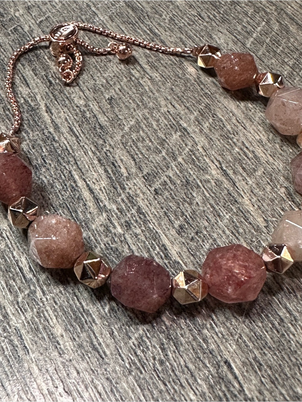 Unwritten Strawberry Quartz Adjustable Bracelet