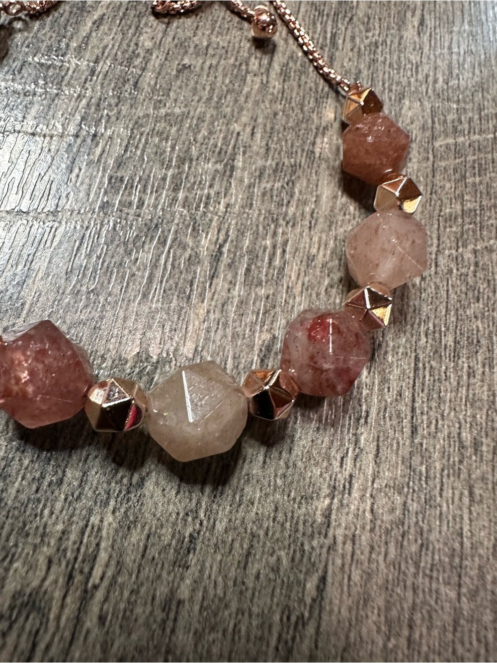 Unwritten Strawberry Quartz Adjustable Bracelet