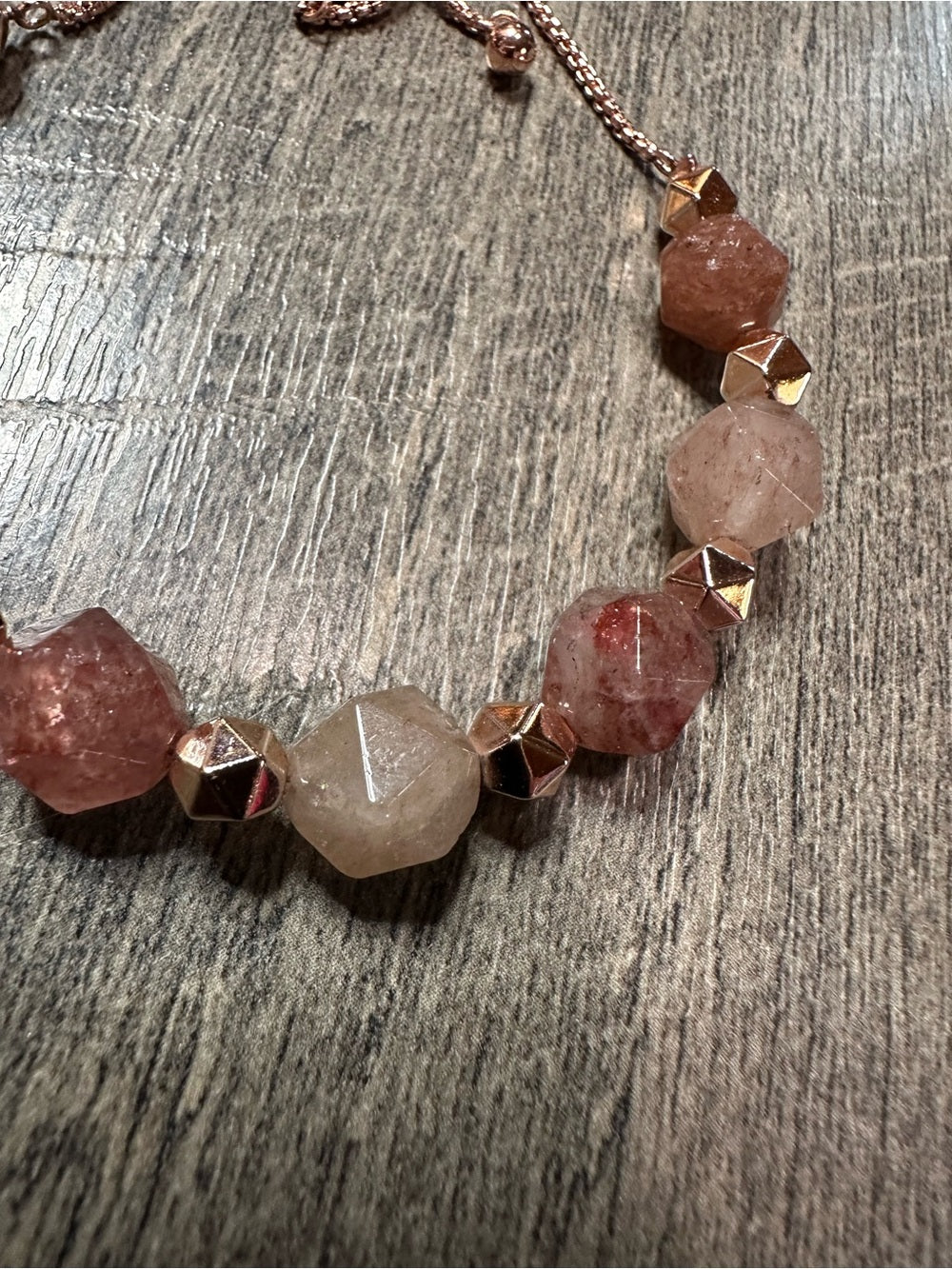 Unwritten Strawberry Quartz Adjustable Bracelet