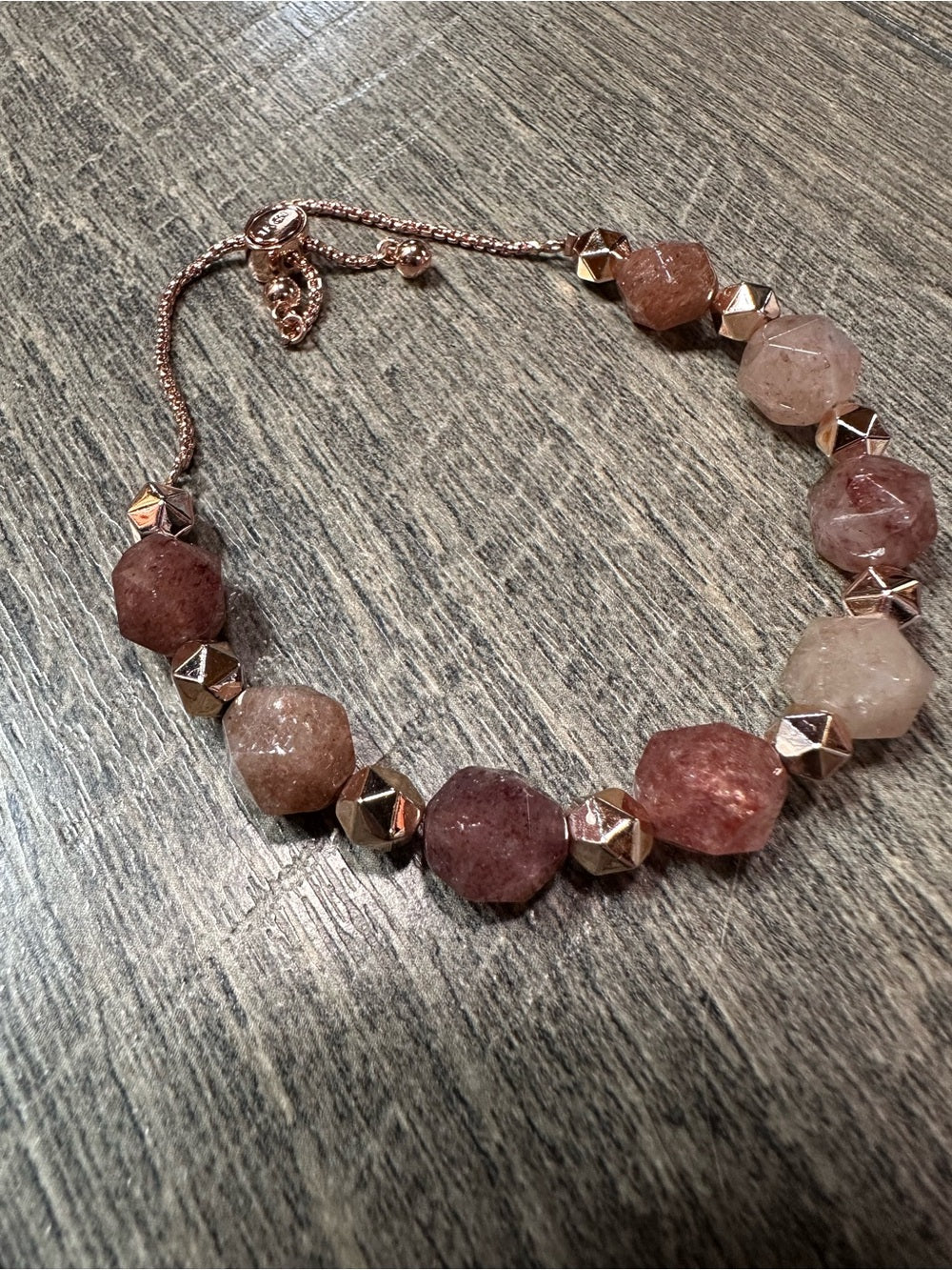 Unwritten Strawberry Quartz Adjustable Bracelet