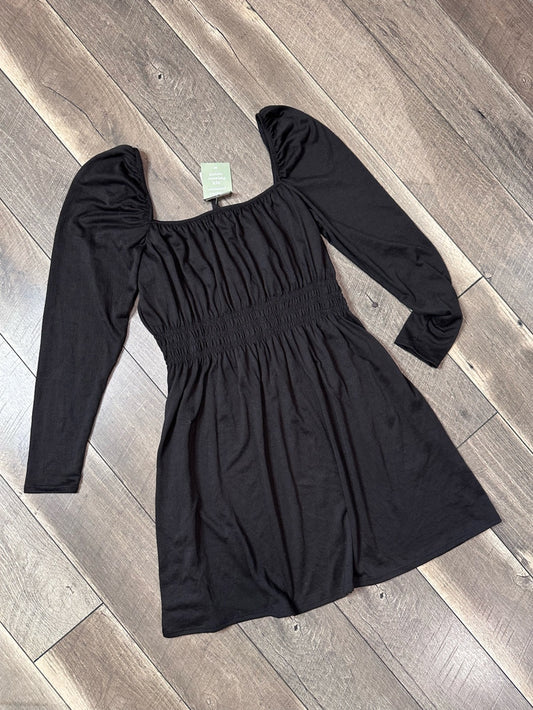 Divided Black Long Sleeve Mini Dress