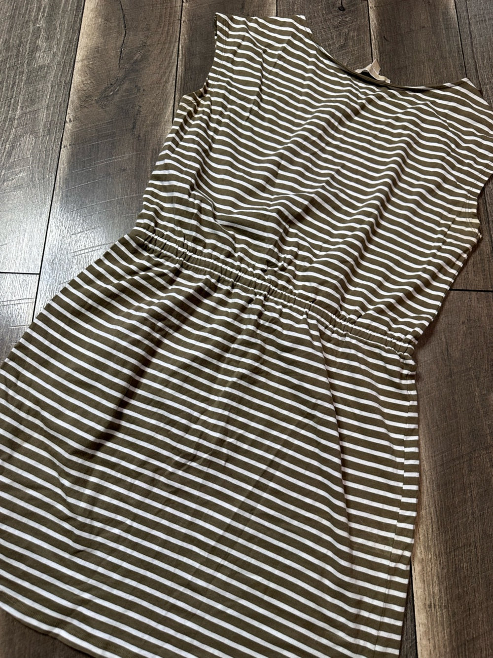 Michael Kors Olive Striped Mini Dress