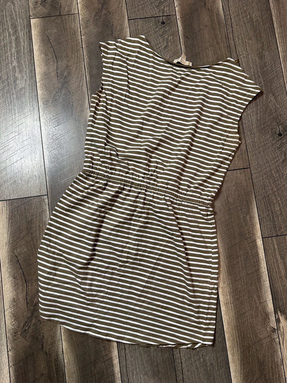 Michael Kors Olive Striped Mini Dress