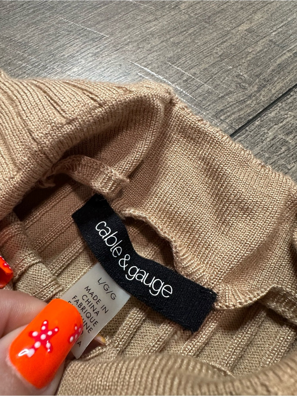 Cable & Gauge Ribbed Turtleneck Sleeveless Sweater