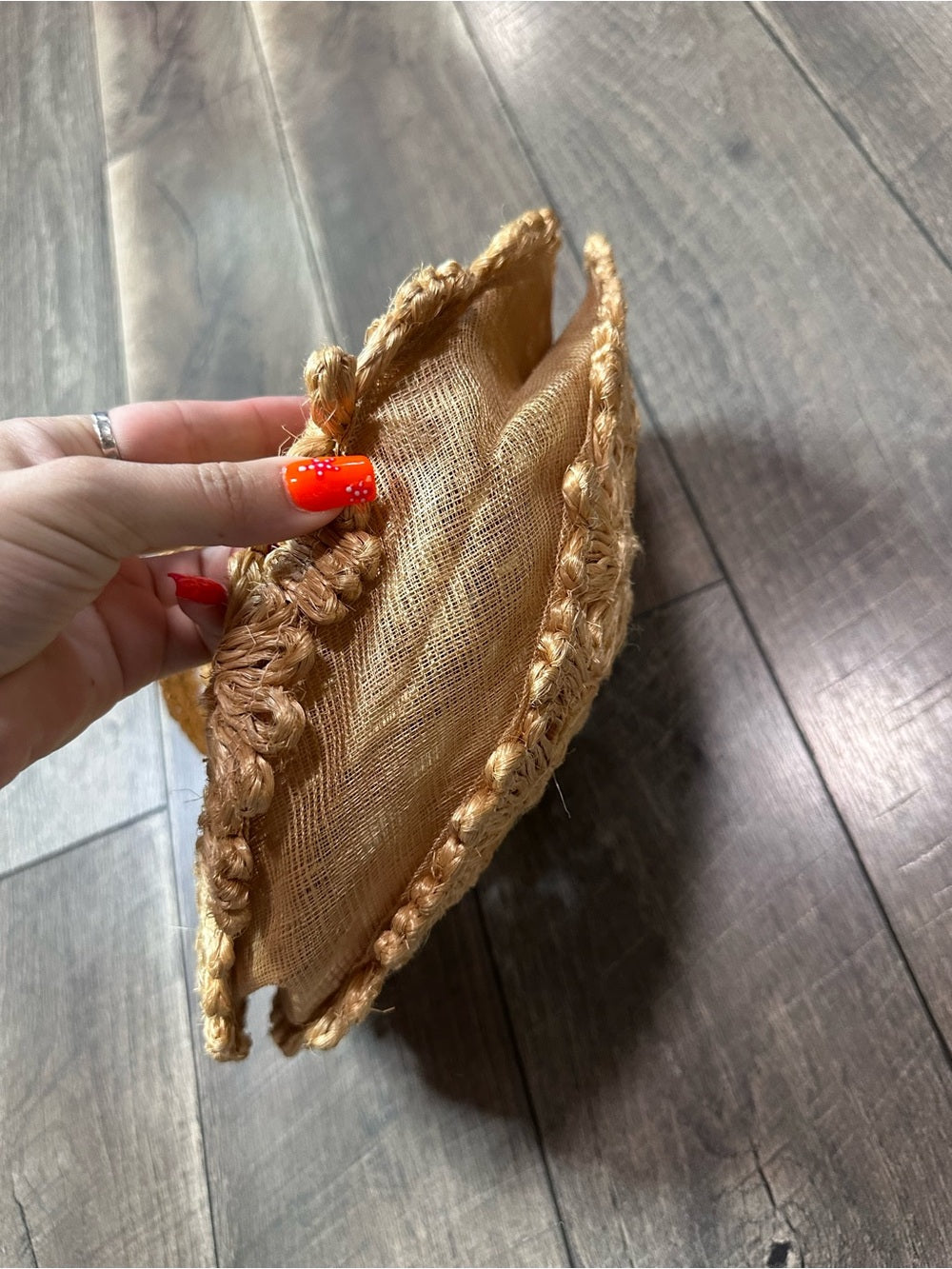 Handwoven Jute Daisy Small Shoulder Bag