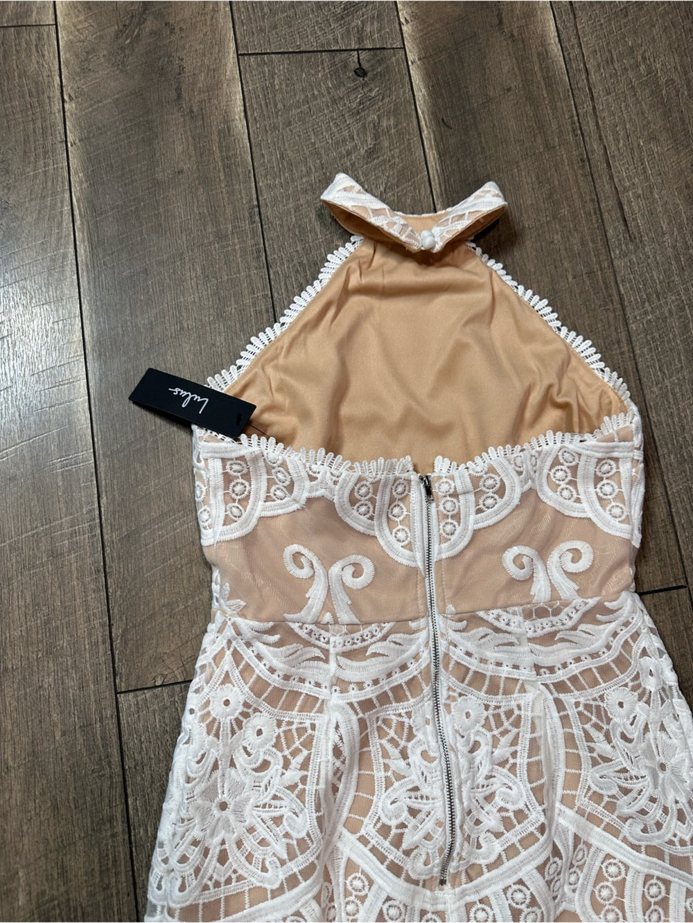 Lulus Halter Lace Midi Dress