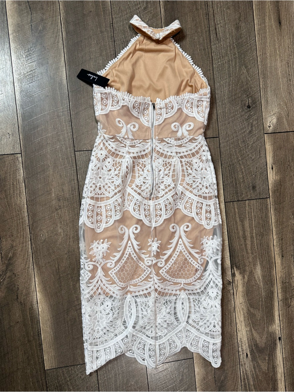 Lulus Halter Lace Midi Dress