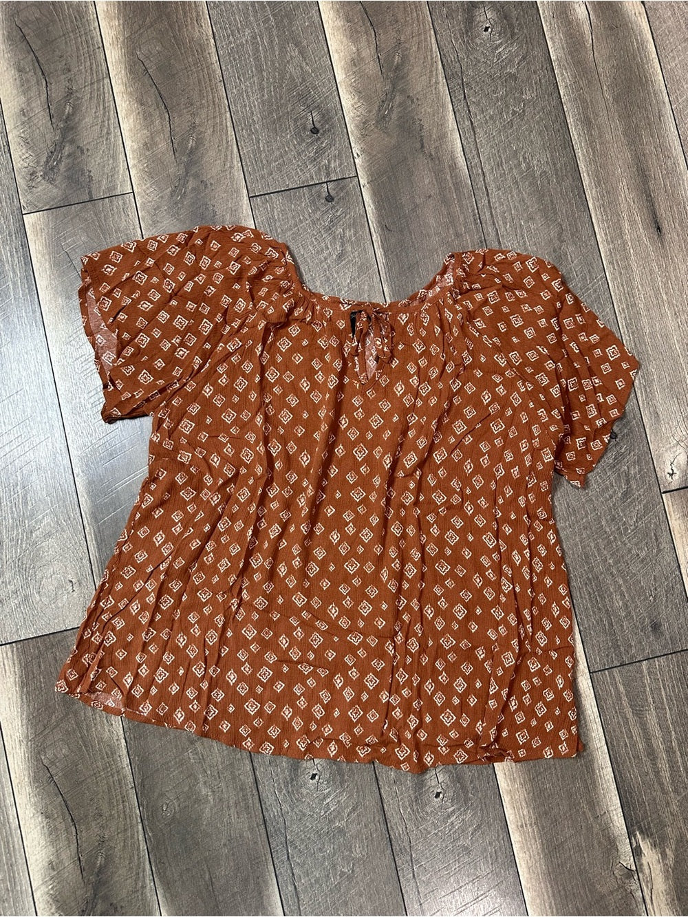 Daytrip Rust Short Sleeve Top