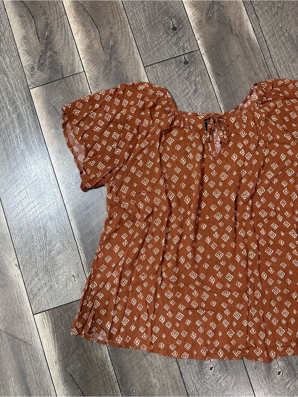 Daytrip Rust Short Sleeve Top