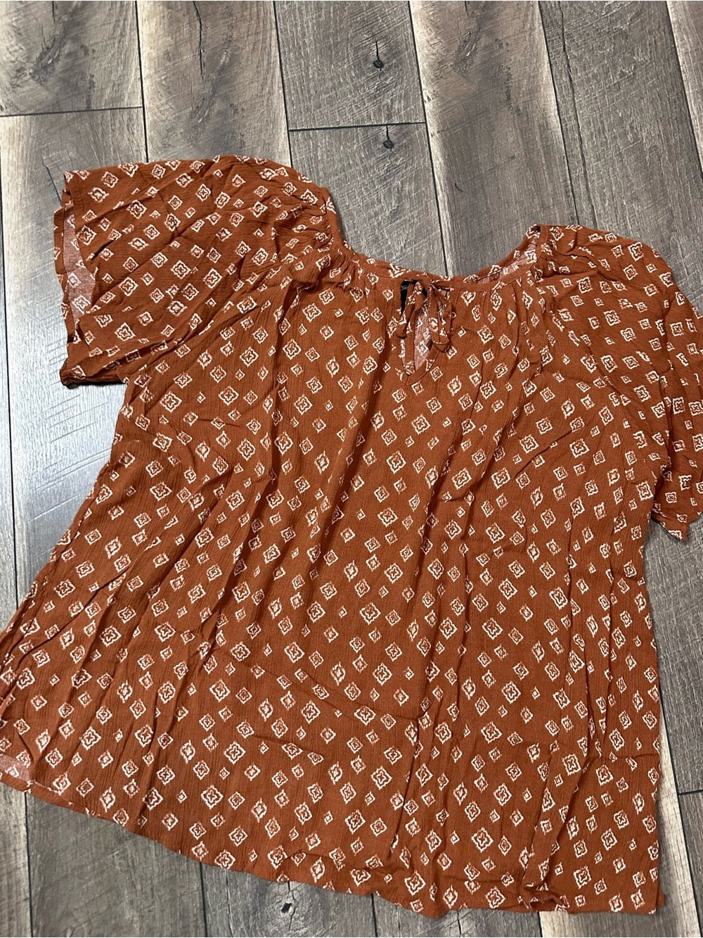 Daytrip Rust Short Sleeve Top