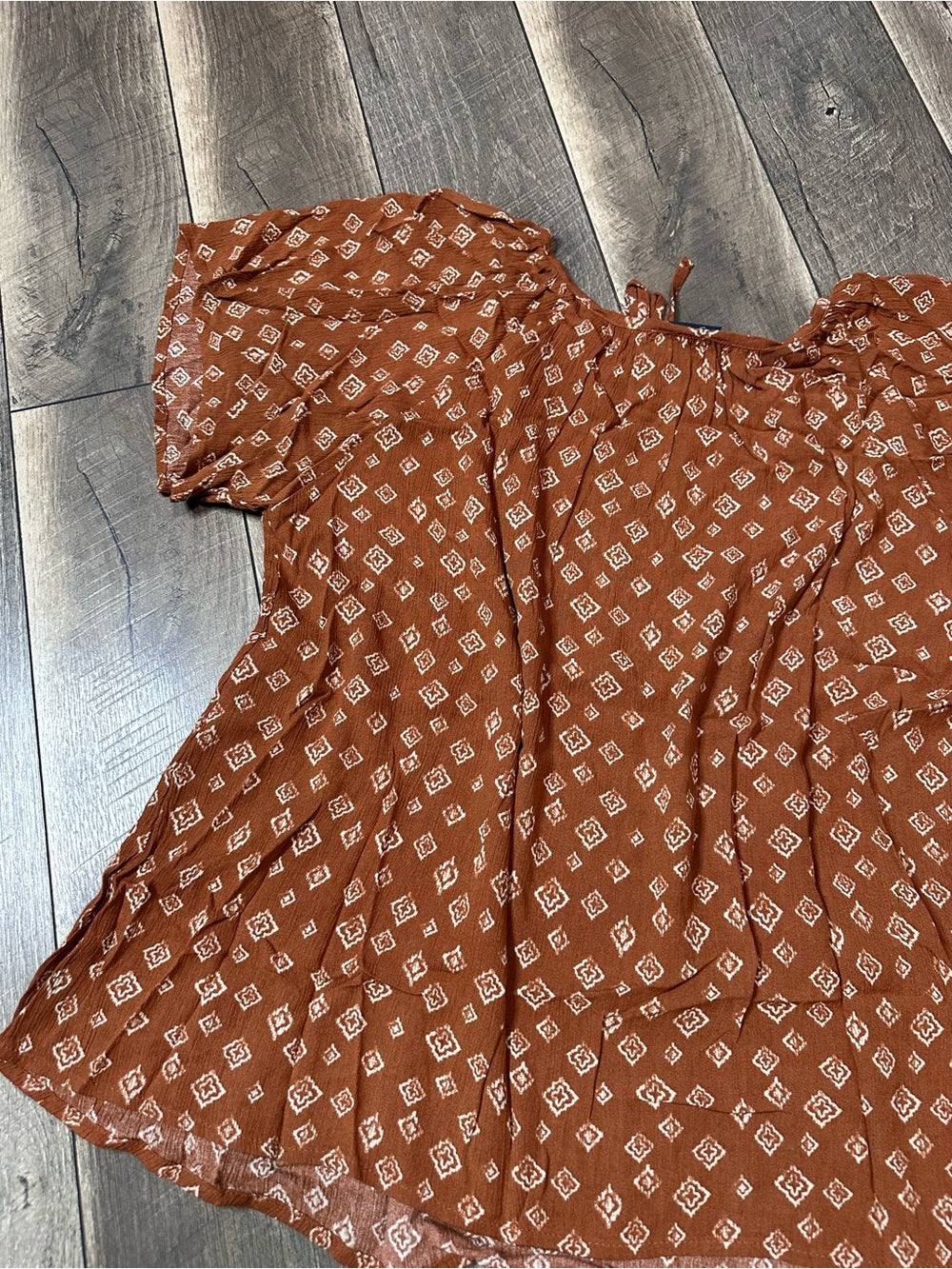 Daytrip Rust Short Sleeve Top