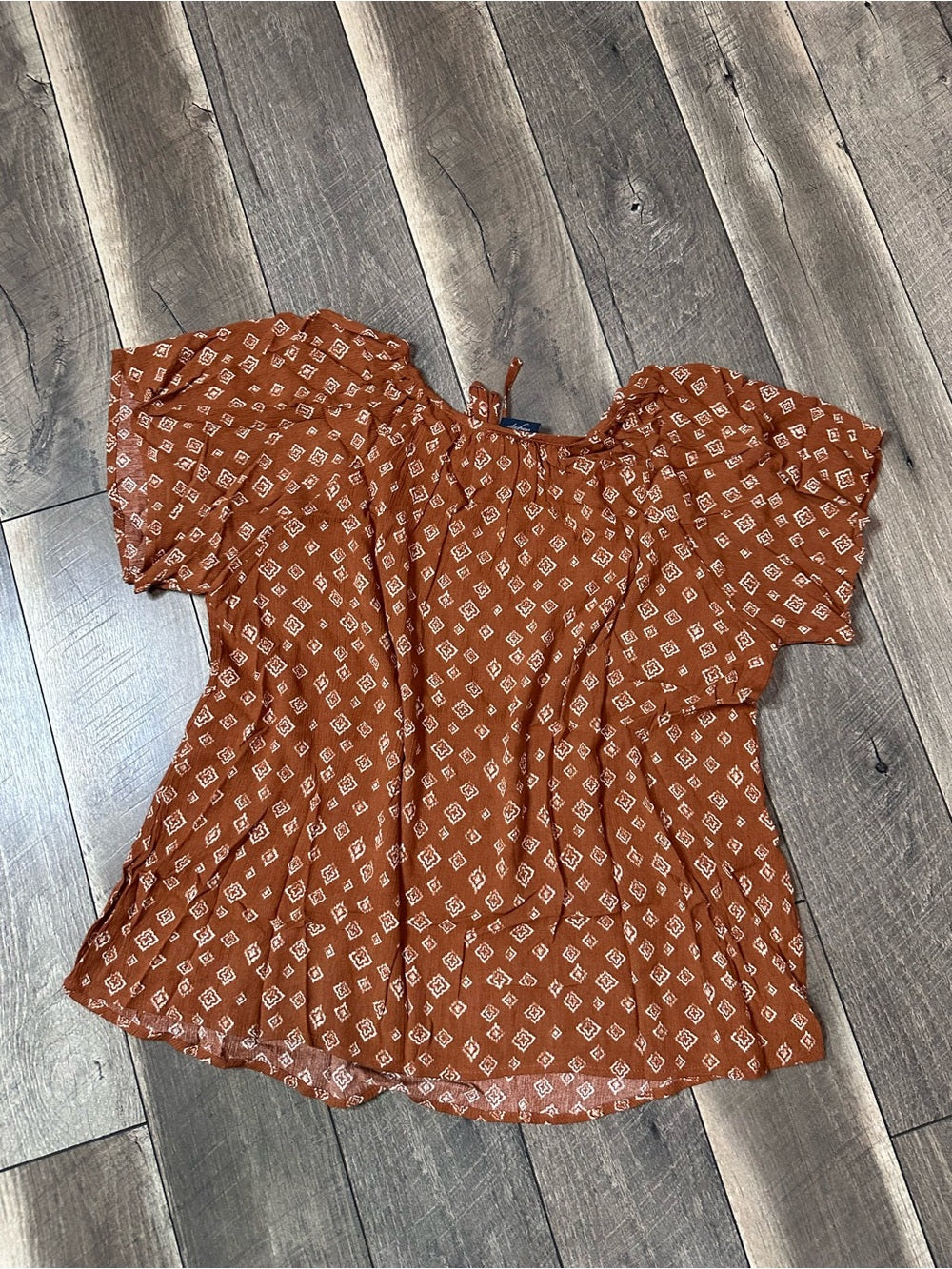 Daytrip Rust Short Sleeve Top