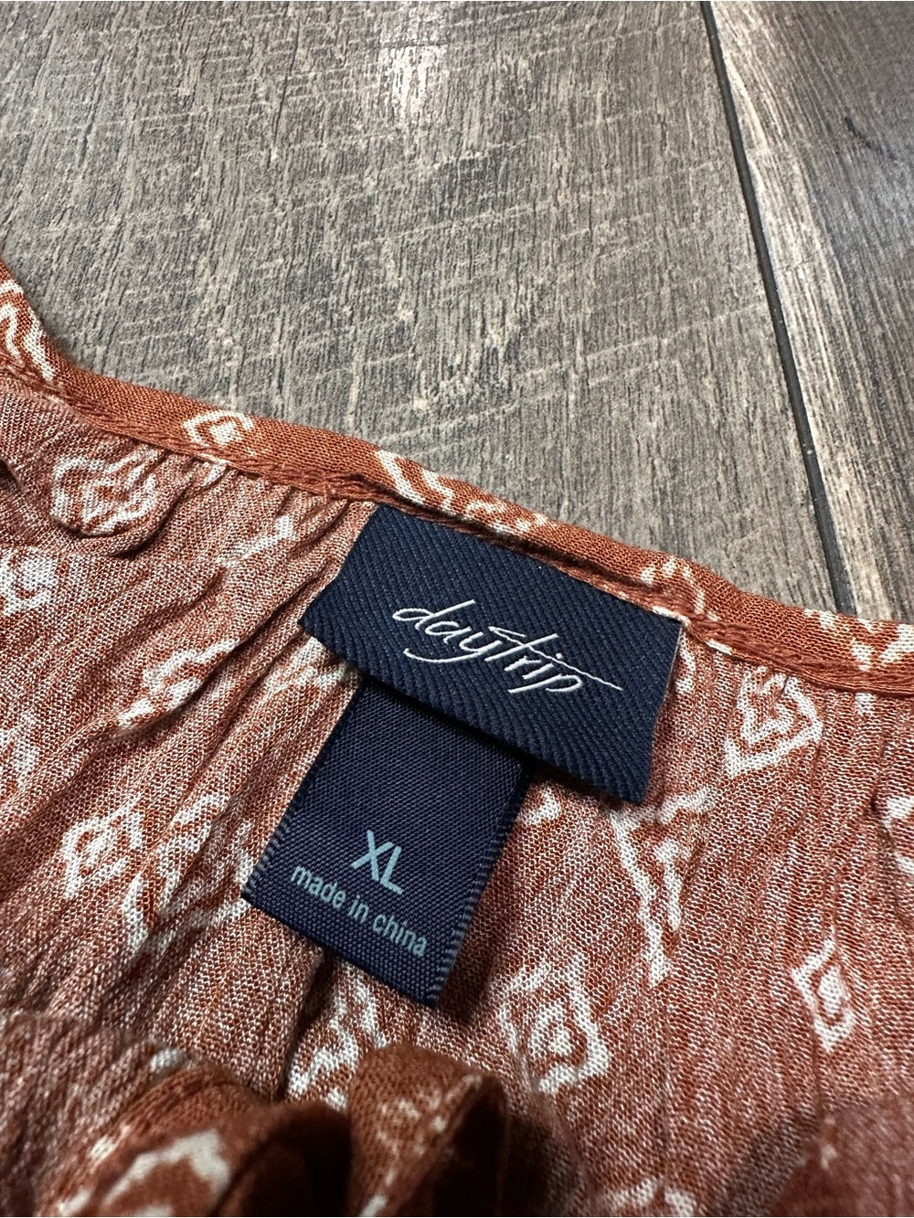 Daytrip Rust Short Sleeve Top