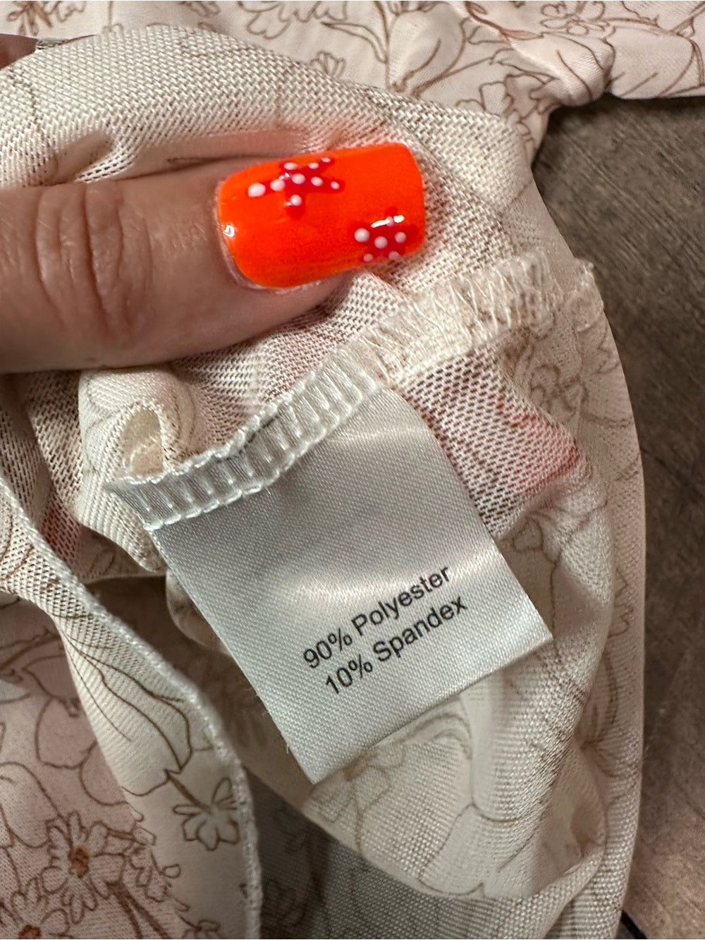 Unbranded Sheer Floral Mock Neck Top
