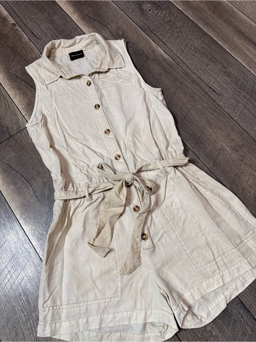Miou Muse Button Front Romper