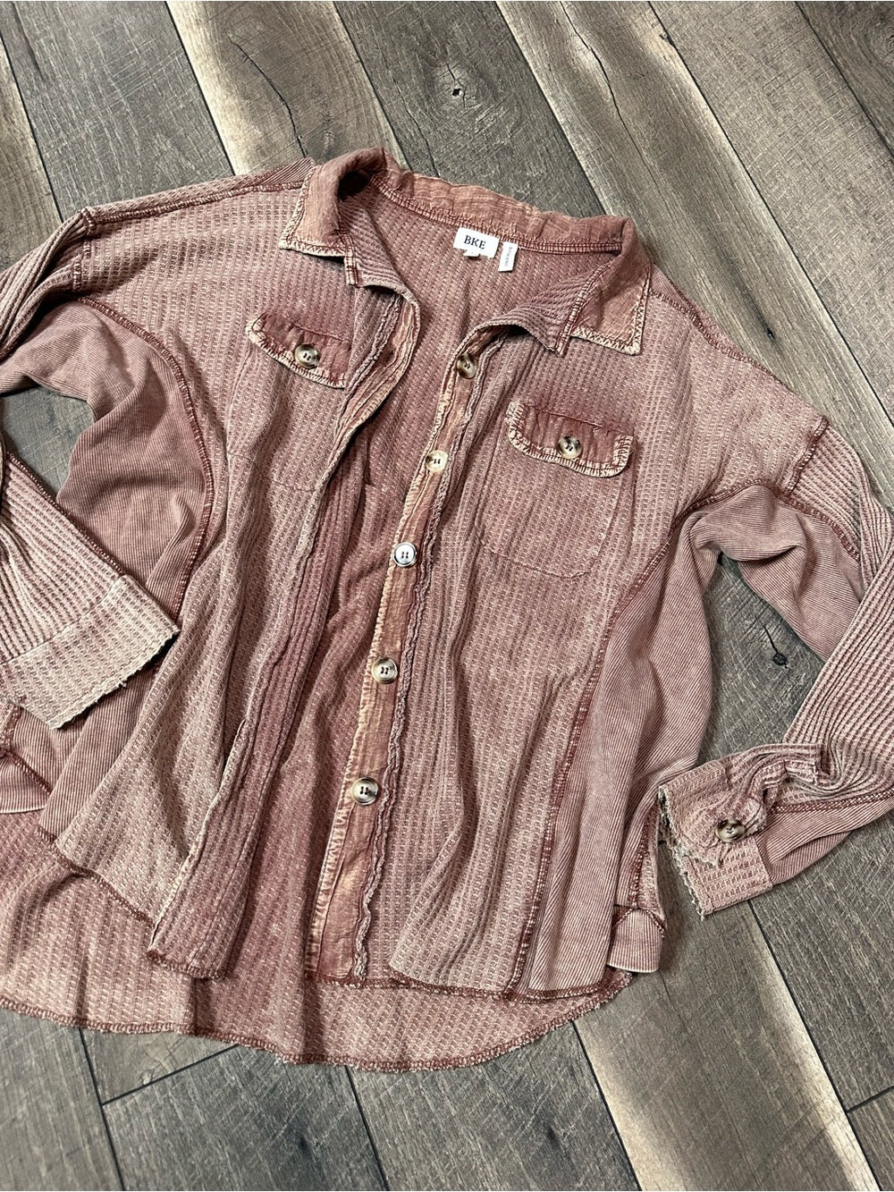 BKE Waffleknit Button Down