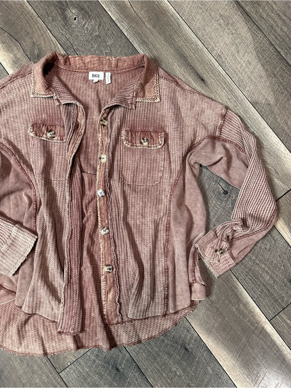 BKE Waffleknit Button Down