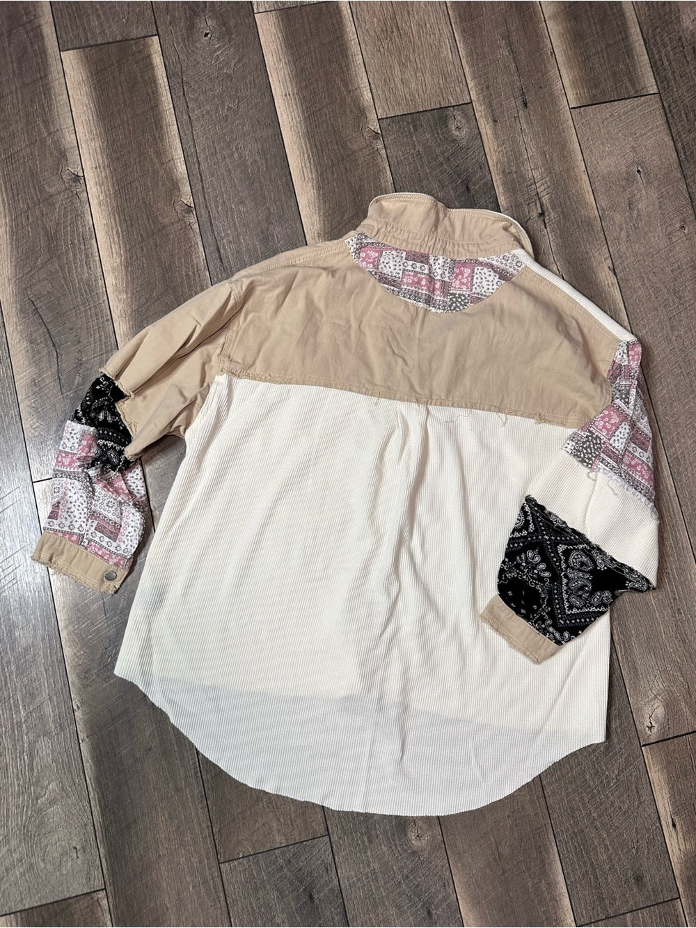 POL Waffleknit Oversized Button Down
