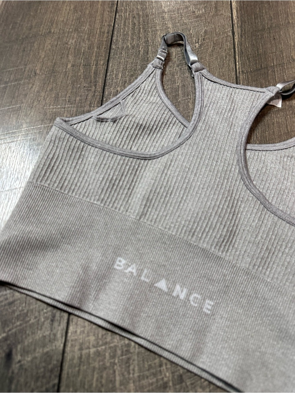 Balance x Vitality Ribbed Racerback Longline Sports Bra