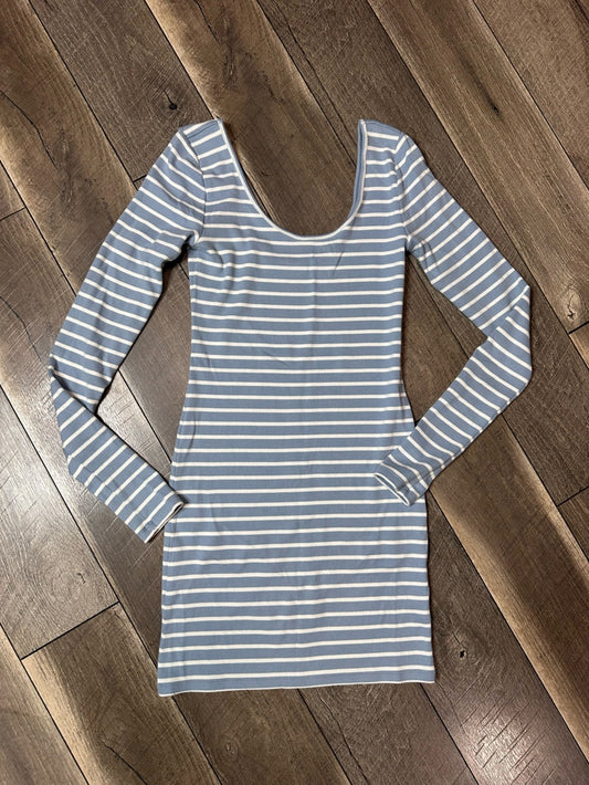 American Eagle Striped Long Sleeve Mini Dress