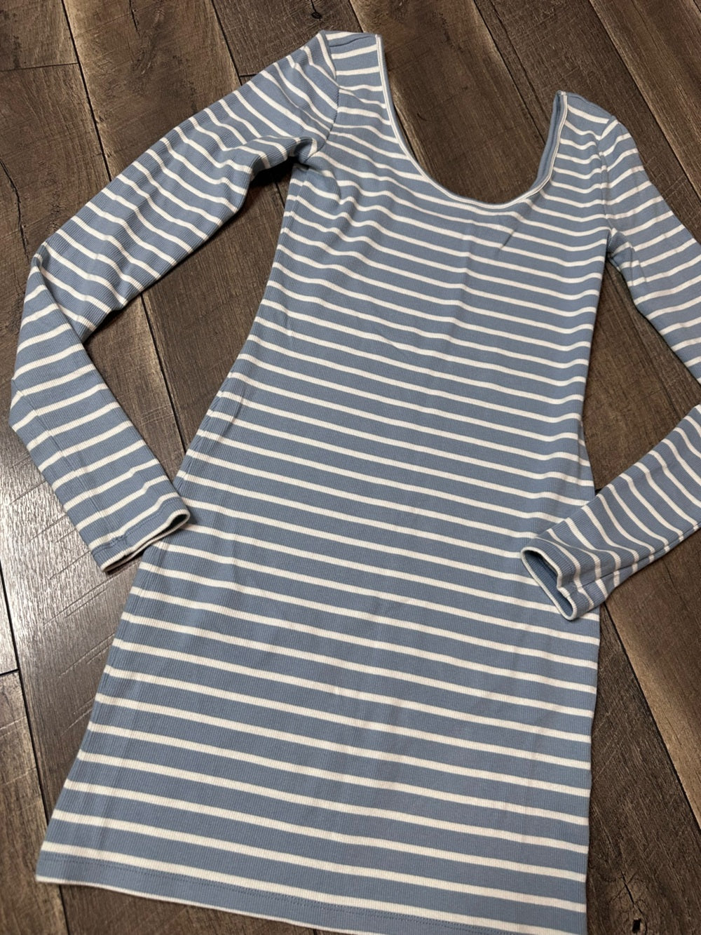 American Eagle Striped Long Sleeve Mini Dress