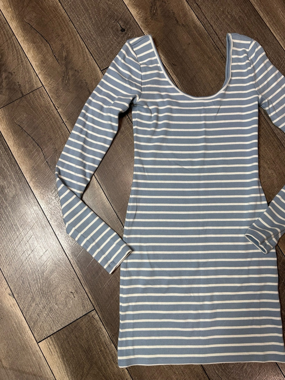 American Eagle Striped Long Sleeve Mini Dress