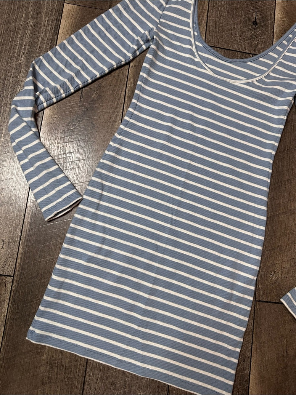 American Eagle Striped Long Sleeve Mini Dress