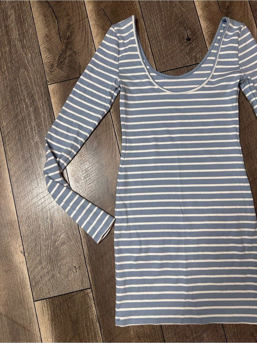 American Eagle Striped Long Sleeve Mini Dress