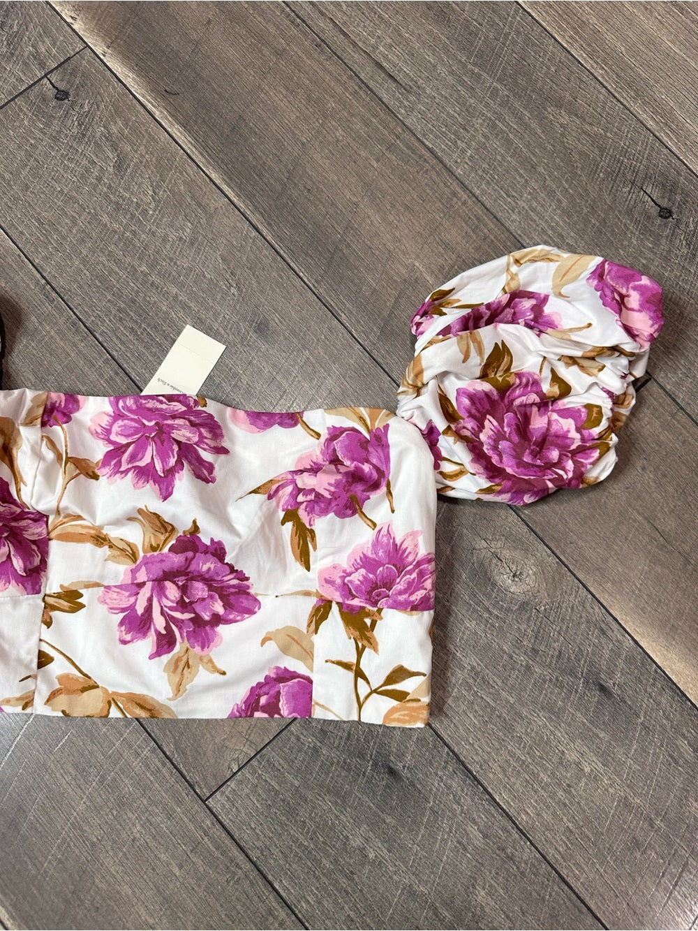 Abercrombie & Fitch Off Shoulder Crop Floral Top