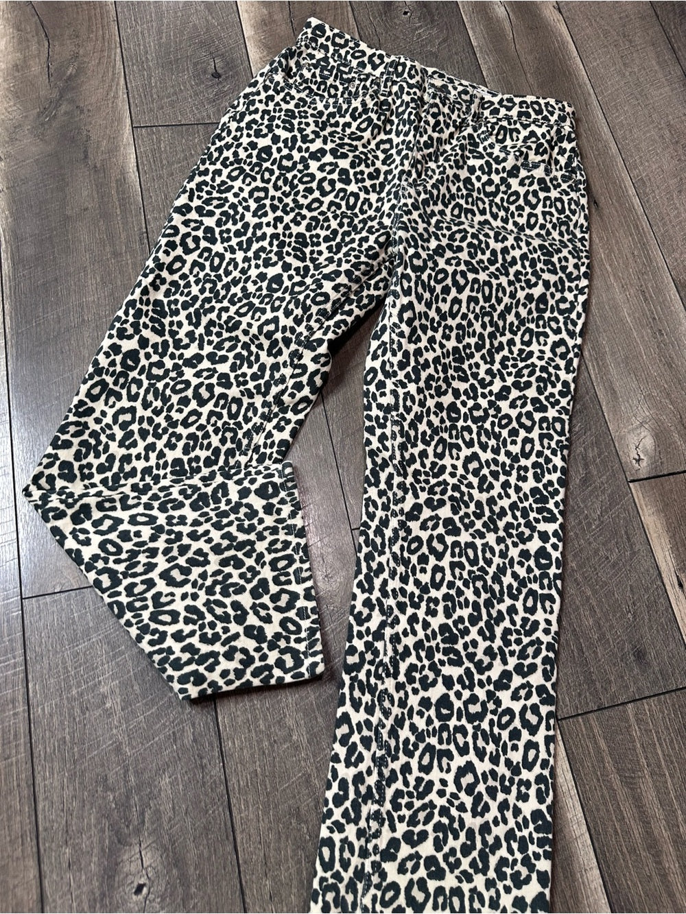 Zara Hi Rise Leopard Jeans