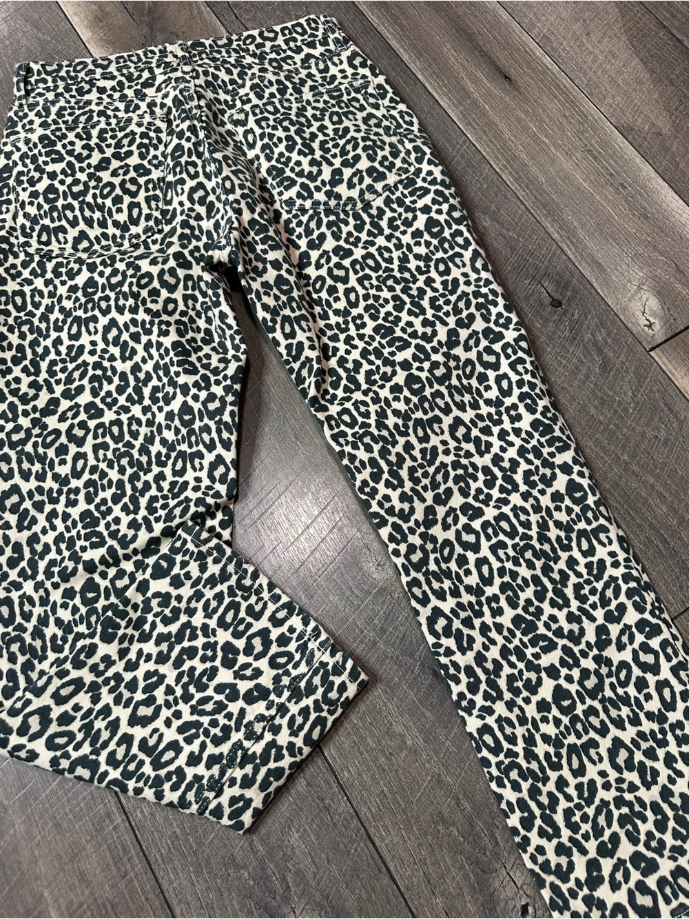 Zara Hi Rise Leopard Jeans