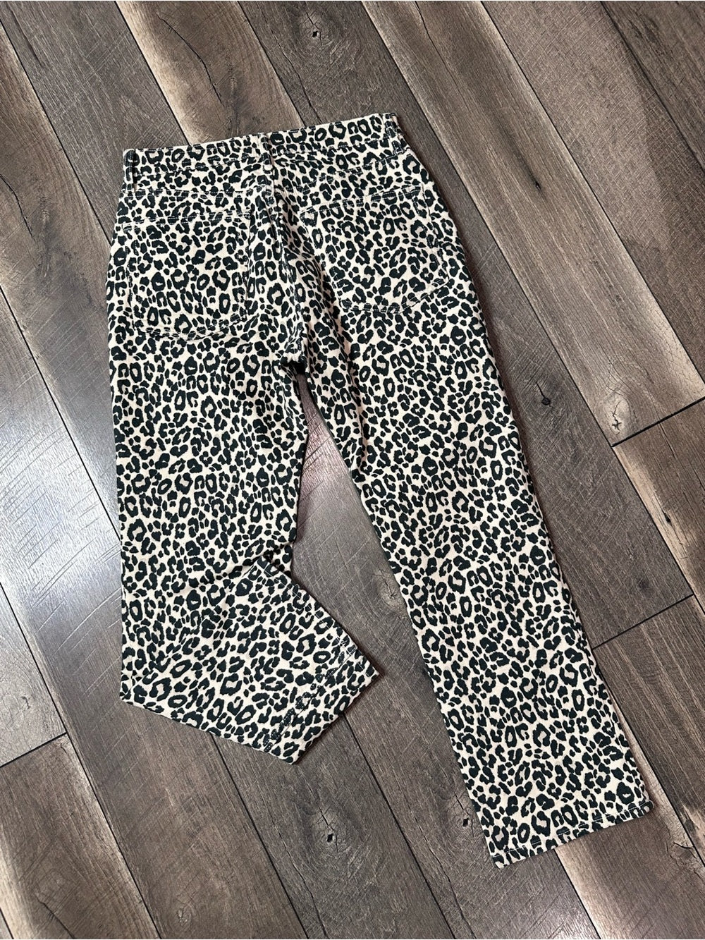Zara Hi Rise Leopard Jeans