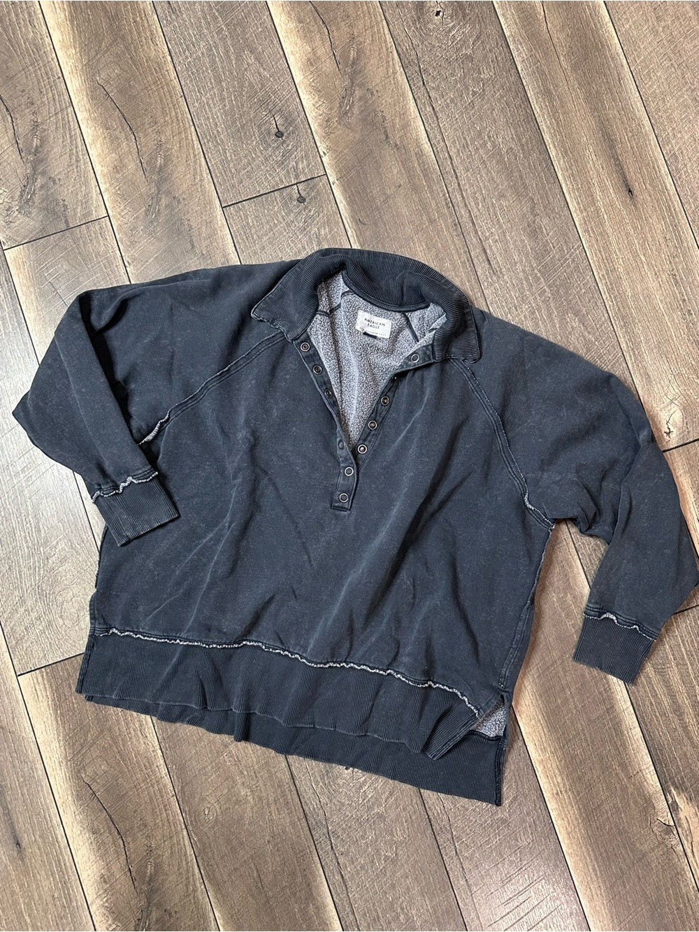 American Eagle Oversized 1/2 Button Pullover