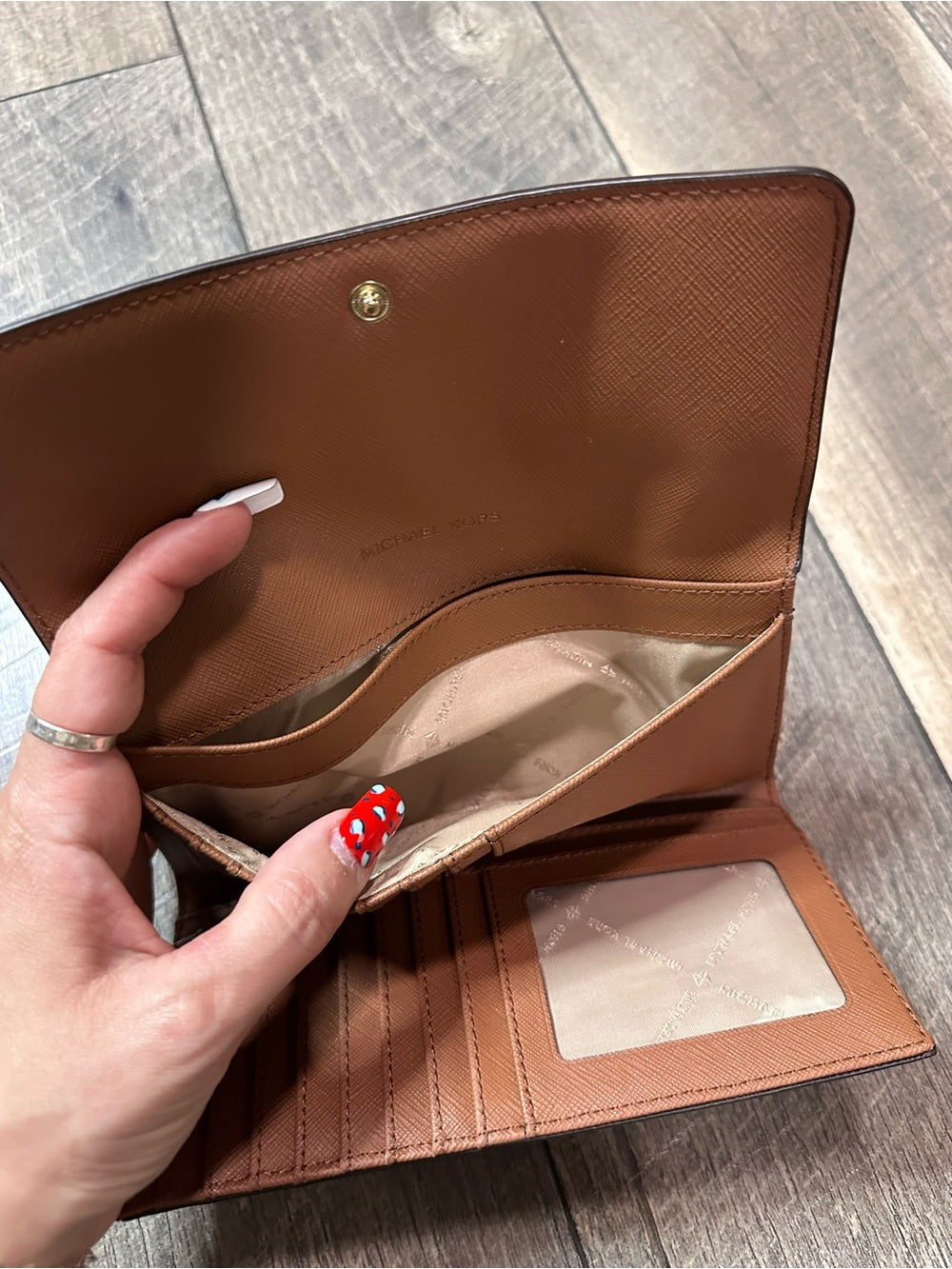 Michael Kors Leather Trifold Wallet