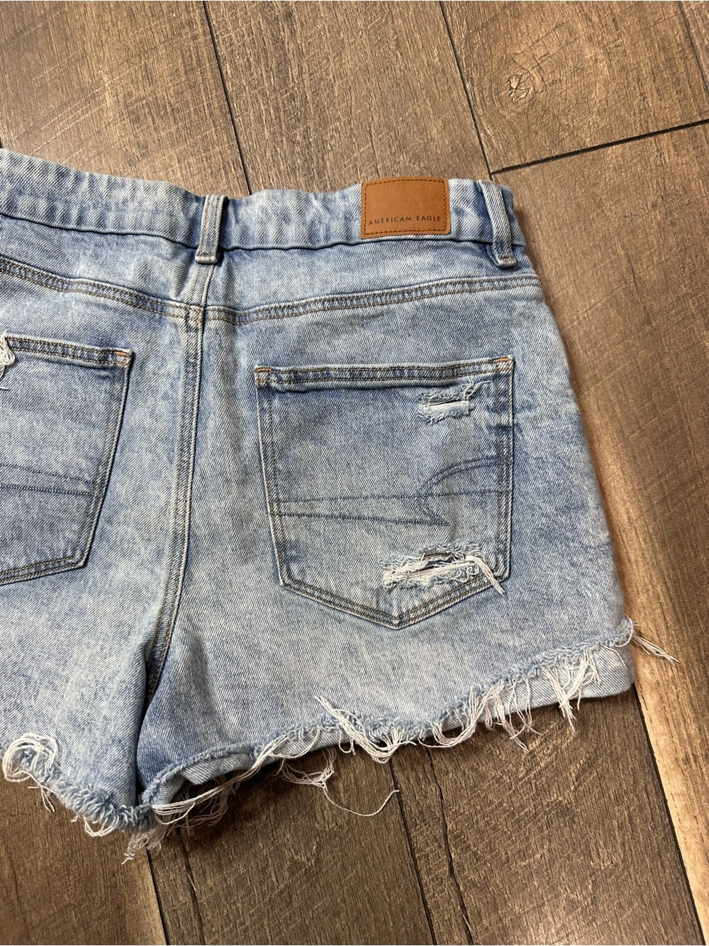 American Eagle Crossover Waist Curvy Mom Shorts