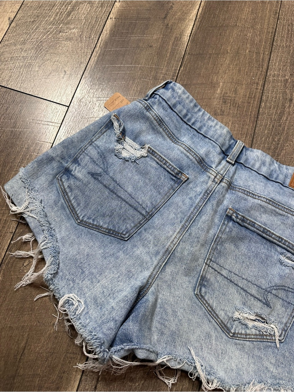 American Eagle Crossover Waist Curvy Mom Shorts